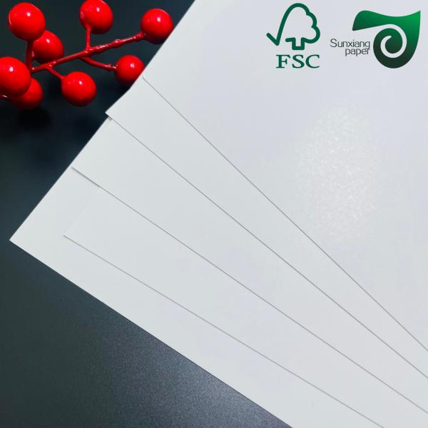 Carton alimentaire blanc FSC 215g 235g, qualité alimentaire, couché une face, pour emballage de produits surgelés