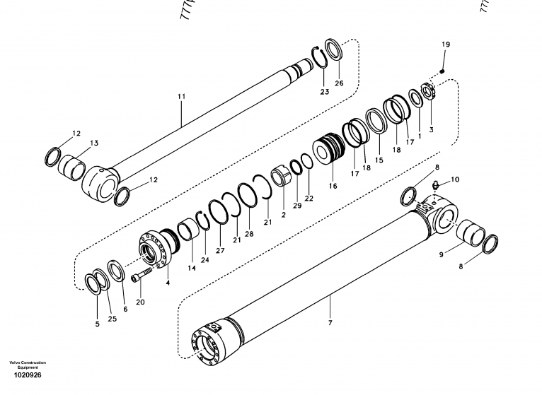 EC290 EC290NLC Hydraulic Boom Cylinder for Excavator Spare Parts VOE14530664 VOE14539227 Aftermarket High Quality