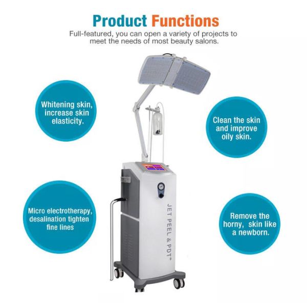 Spa PDT LED Light Therapy Machine 500W Oxygen Jet Peel Face Care Machine