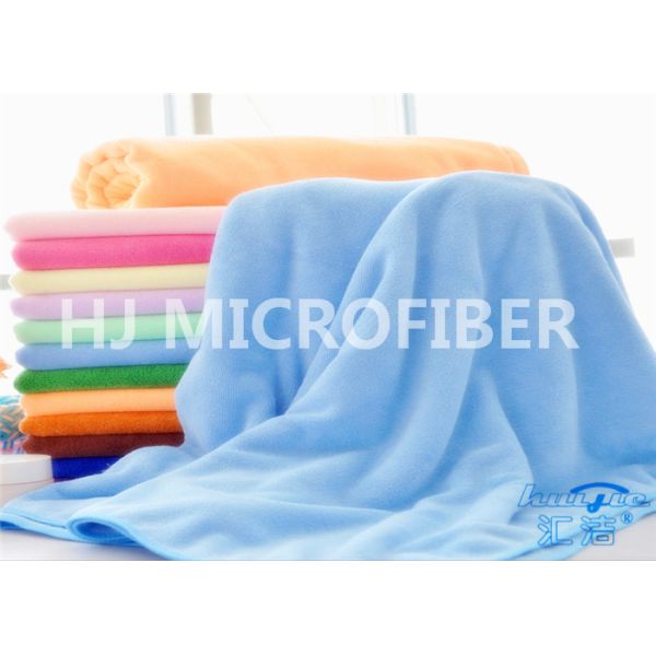Blue Microfiber Thick Hotel Extra Large Bath Towels Blue Warp-Knitted