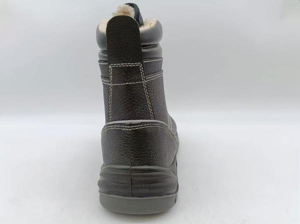 Brown Winter Safety Shoes Slip Resistant Steel Toe Insulated Work Boots