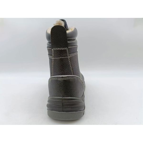 Brown Winter Safety Shoes Slip Resistant Steel Toe Insulated Work Boots