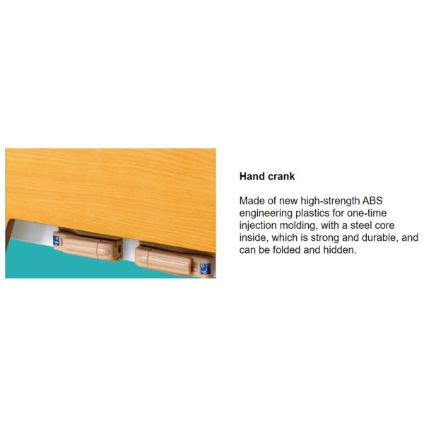 Wooden Medical 2 Cranks Adjustable Manual Nursing Bed Home Care