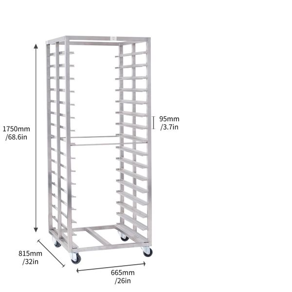 Bacs de boulangerie commerciaux en aluminium 201SS, capacité de charge 300 kg et 400 kg, chariots de boulangerie