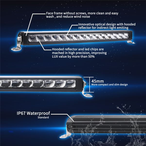 Адвокатура света 810lm СИД строки пятна 5.5inch тонкая одиночная IP67 для аэродромного автопогрузчика