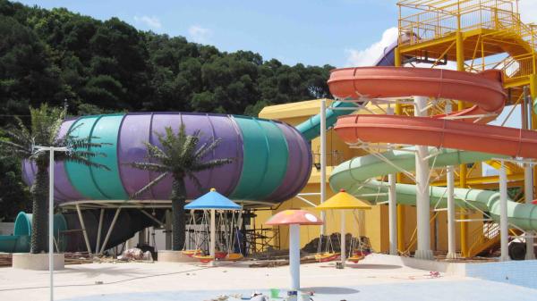 Customized Fun Aqua Park Fiberglass Water Slides Giant Space Water Slides for Water Project