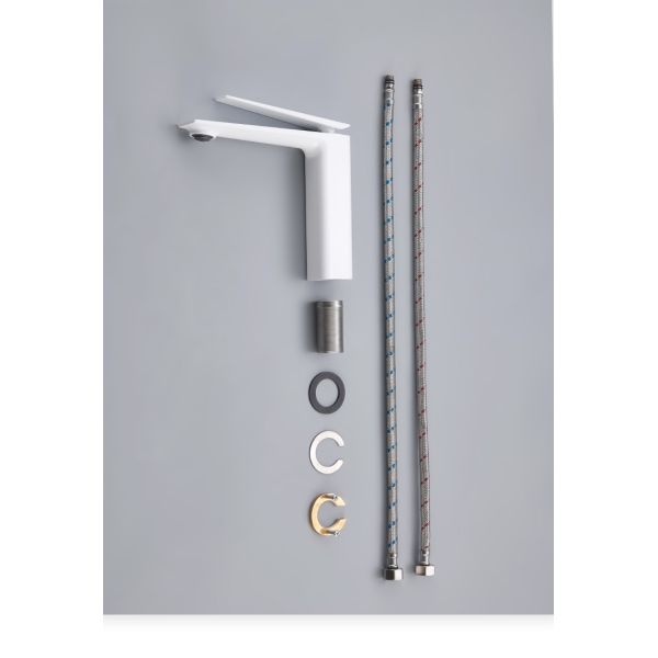 2KG Household Bathroom Kitchen Faucet Tap White Hot And Cold All Copper Cuprum