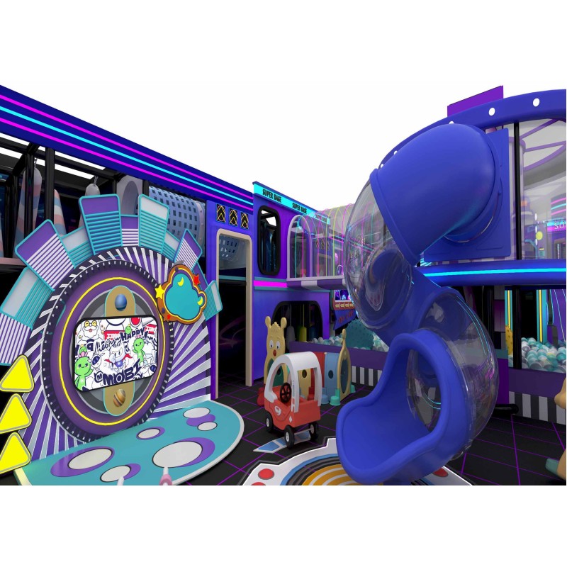 Macaron Play Commercial Soft Play Playground Castle Slide Maze Trampoline for Home