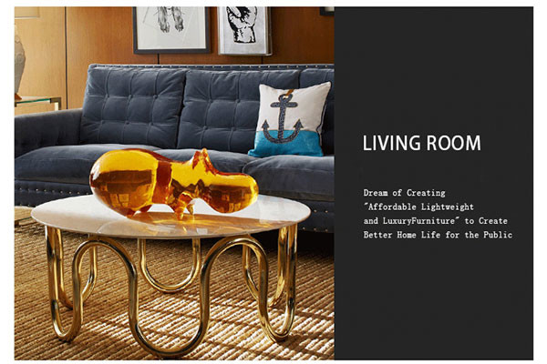 95x40CM Nordic Luxury Center Tables And Side Tables For L Shaped Sofa Light