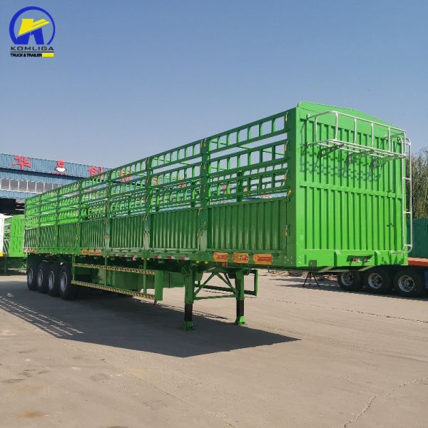 4 Axle Fence Cargo Container Trailer with Jost 2.0 or 3.5 Inch King Pin and 12.00r20 Tires