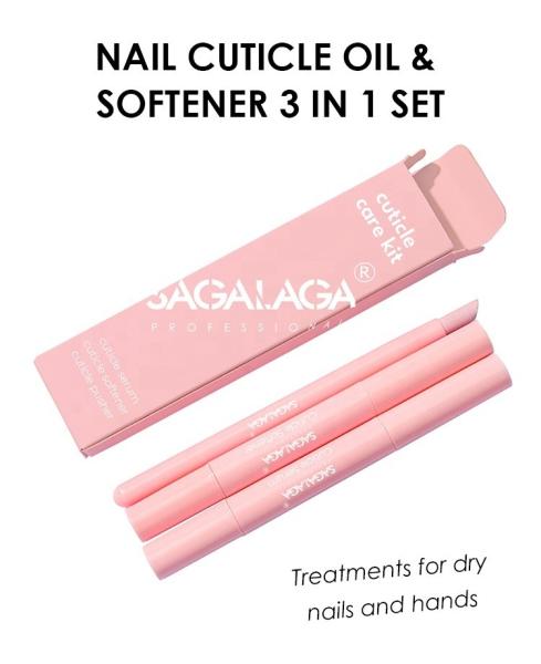 Cuticle Oil Pen Custom Logo Nail Growth Repair Serum With Cuticle Softener Remover and Pusher Plastic Nail Care Pen Tool Kit