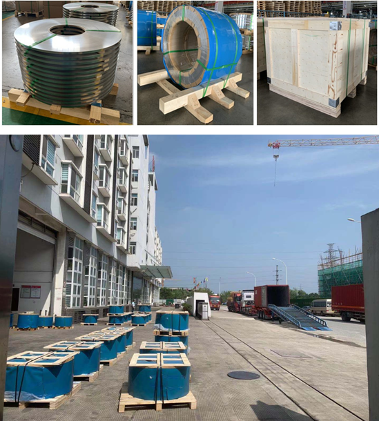 Прокладка катушки нержавеющей стали точности на рукав с плетеной внутренней прокладкой 0.2mm * 124mm металла