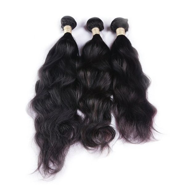 8A Grade Natural Wave Peruvian Human Hair Bundles Double Weft Smooth No Chemical
