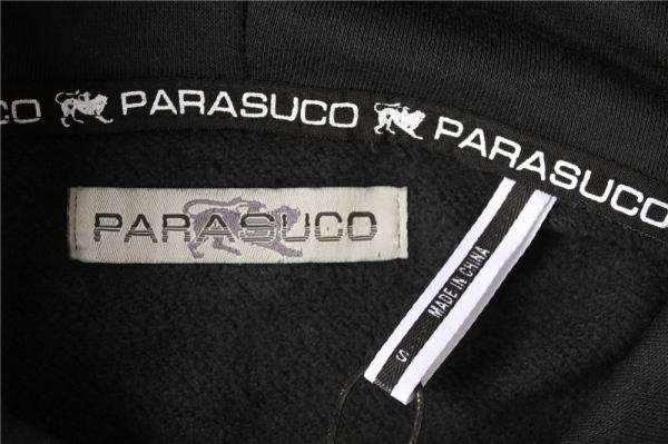 Black Towel Embroidered Mens Hoodie 320gram 65% Polyester 35% Cotton