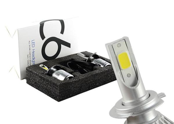 IP67 H4 C6 Led Headlight Bulbs 72W 7600LM COB Led Car Headlight Bulbs