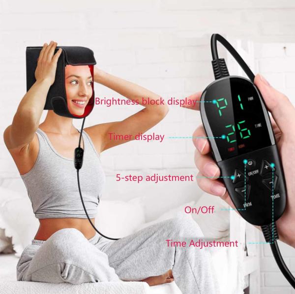 150 LEDs 660nm e 830nm comprimento de onda luz infravermelha todo o corpo terapia de crescimento do cabelo laser luz infravermelha capuz