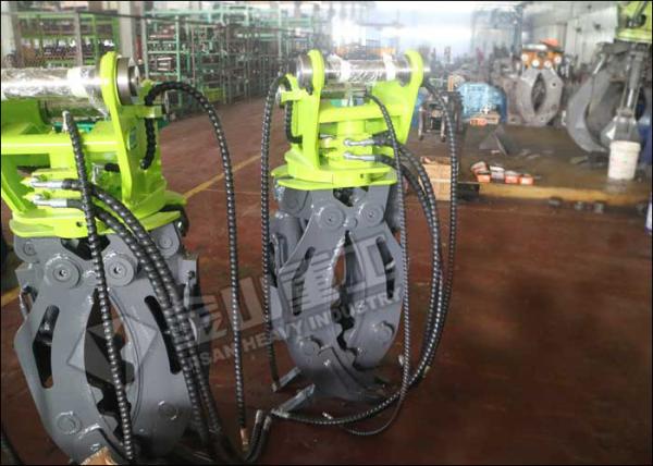 Wear Resistant Excavator Rock Grab , Heavy Duty Hydraulic Grab For Excavator Komatsu PC60