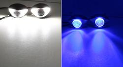 Custom 300LM 6000K Motorcycle LED Headlights Hawk Eye Lights  10SMD