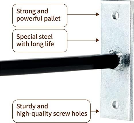 Single Tier Metal Garden Tool Rack with Garage Wall Tool Hangers and Utility Hooks