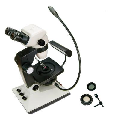 Gem Microscope binocular com sistema do polariscópio e ampliação de 10X - 67.5X