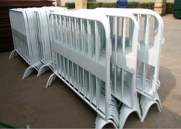 H1.5m Metal Crowd Control Barriers Powder Coated Steel Pedestrian Barriers