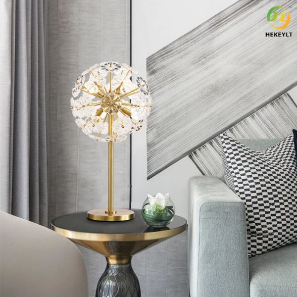 Медная настольная лампа G9 x 6 ухода за больным Кристл для домашней гостиницы