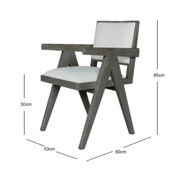 Linen Solid Wood Upholstered Dining Chairs Heat Protection Modern Dining Chair