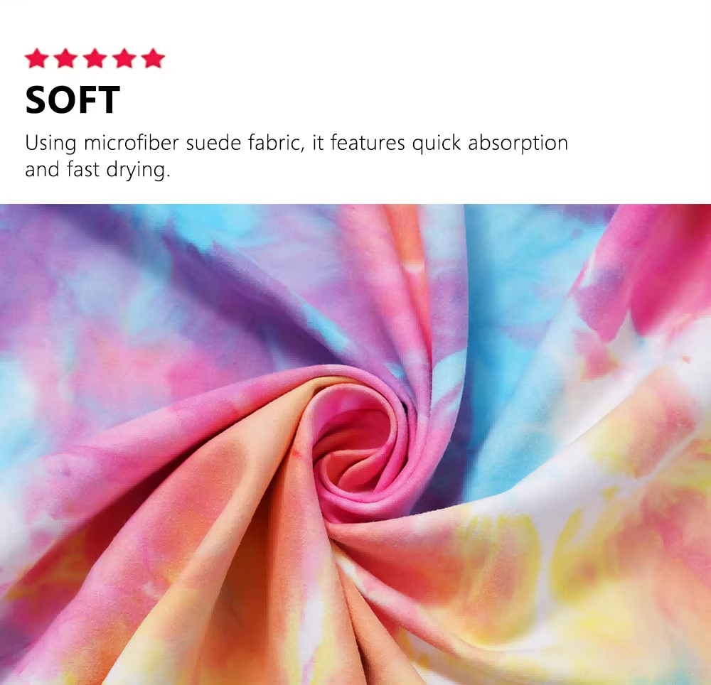 Customized Absorb Water Soft Quick Drying Microfiber Double Dyeing Microfiber Sports Towel for Adult 80x160cm