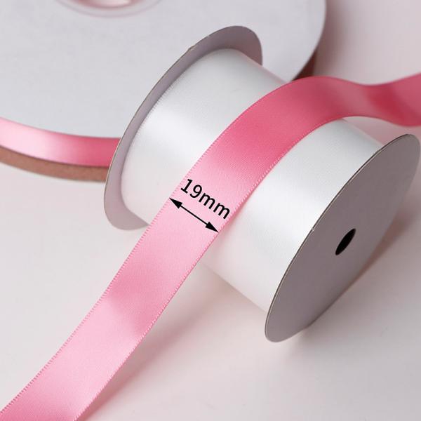 Faixa de cetim de 19 mm de cor sólida suave e luxuosa para embrulho de presentes 100% poliéster