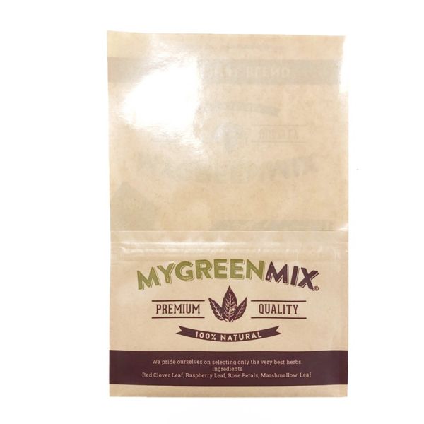 Smell Proof Tobacco Leaf Pouch Ziplock Bag Eco Friendly Kraft Paper