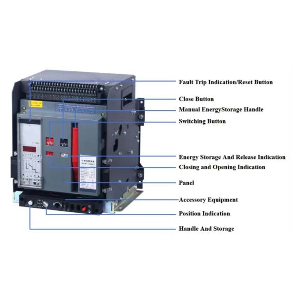 415V LV Circuit Breaker IEC Certified Air Circuit Breaker 400A - 6300A