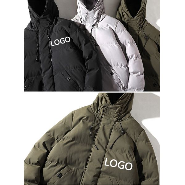 Мужчины на открытом воздухе зимнее пальто куртки толстые хлопчатобумажные пальто с карманами