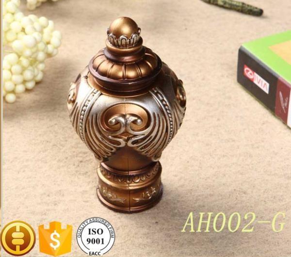 Classical delicate PP plastic curtain rod finials for home decoration