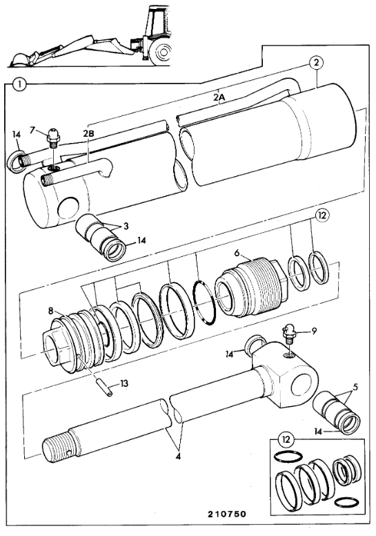991/00103 Набор уплотнителей цилиндров JCB