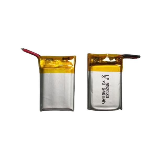 Lithium Ion Battery Lipo 552030 3.7V 240mAh 300mAh 280mAh Battery Rechargeable OEM Capacity Polymer Lithium Battery Light Weight