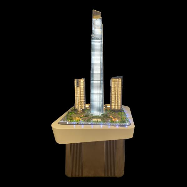 Custom High Precision Architectural Scale Model Modern Commercial Tower Display Model