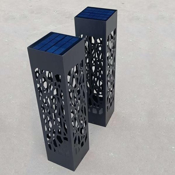 Casa Lâmpadas de jardim Ornamentação de metal Iluminação exterior Corten Bollard Luz