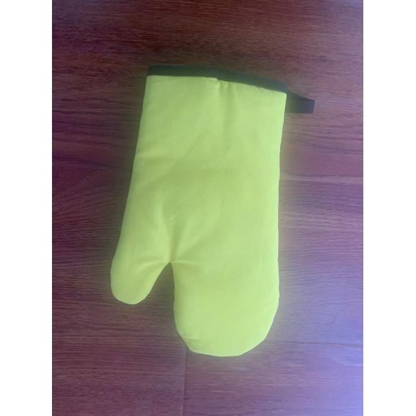 Yellow Carton Printing Cotton Oven Mitt For Kitchen Cooking