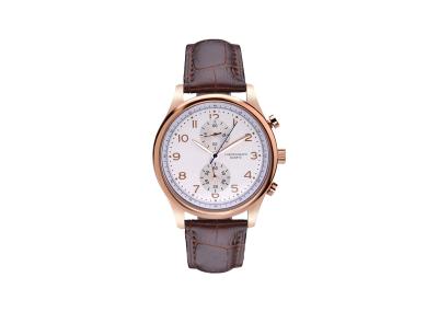 50m Waterproof Stainless Steel Chronograph Watch IP Rose plating printed mark