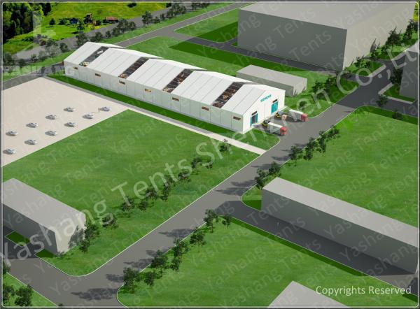 30M Outdoor Warehouse Tents Temporary Storage Structures With Sliding Door