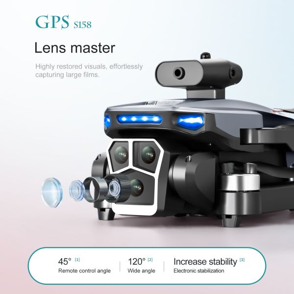 Maximum Flight Time S158 Mini Drone Foldable Quadcopter RC Dron with Obstacle Avoidance and Optical Flow Positioning