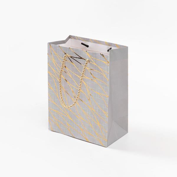 Gold Foil Deep Embossed Paper Gift Bags For Festivals Gifting Business Favors