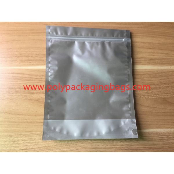 FDA Foil Ziplock Bags , Customized Transparent One - Side Aluminized Composite Zipper Plastic Bag