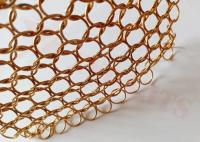 Acier inoxydable architectural de Mesh Curtain 1.5x15mm en métal de couleur d'or