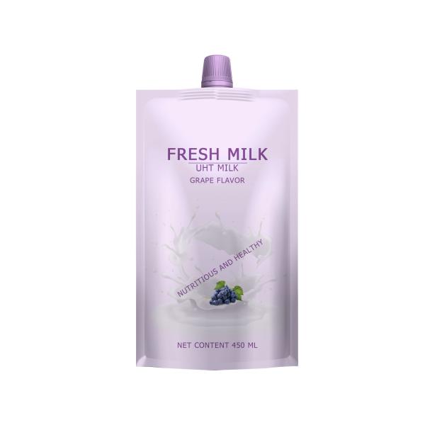 450ml Milk Pouch Stand Up Bag With Spout Long Shelf Life