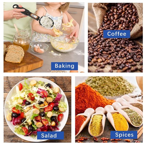 Balance de cuisine numérique à cuillère en plastique ABS alimentée par batterie, 500g, appareil de mesure du poids, 'Choix' division 0,1g