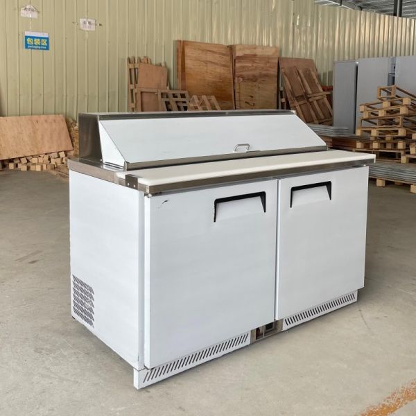 Under Counter Refrigerated Sandwich Prep Table Stainless Steel 2 Door