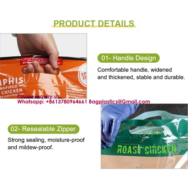 Rotisserie Chicken Pouch Roasted Chicken Bag CHICKEN BAG CHICKEN POUCH Roasted Chicken Bag FROZEN CHCKEN BAG Chicken Shrink BAG Chicken Container Microwaveable Bag Rotisserie Bag Rotisserie