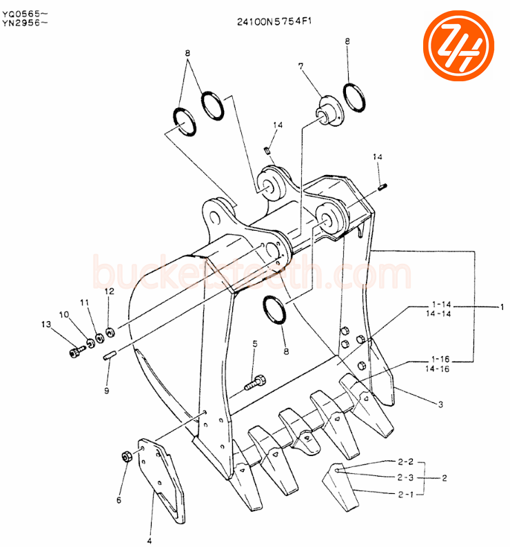 Abrasion Proof 25mm Excavator Bucket Side Cutter 2412N289D21 Kobelco Spare Parts