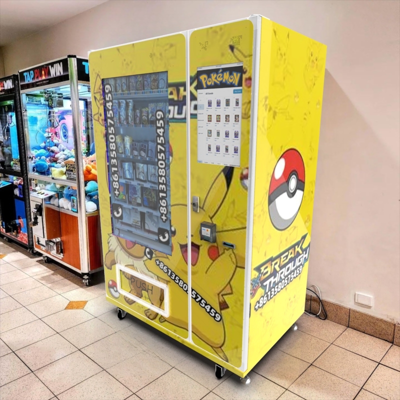 Manufacturer Convenient Store Customization Vending Machines for Toy Themed Center TCG Card Full Art Card Vending Machine